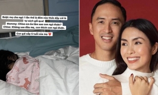 Tuyệt chiêu thuyết phục mẹ cho ngủ chung giường của ái nữ 5 tuổi nhà Tăng Thanh Hà