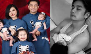 Chồng Vân Trang: Thức cả đêm trông con thay vợ, tinh tế với vợ từ những điều nhỏ nhất