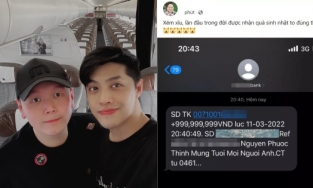 Noo Phước Thịnh 'chơi lớn' mừng sinh nhật người đặc biệt 1 tỷ đồng 'tiền tươi thóc thật'