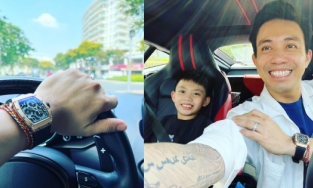 Con đại gia học gì: Minh Nhựa cho con trai học làm quen với tốc độ