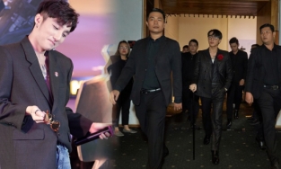 Sơn Tùng M-TP đi diễn sau ồn ào đời tư, đội vệ sĩ lực lưỡng o bế, bung dù che kín mít