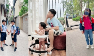 Dàn sao Việt phấn khởi khoe ảnh con đi học lại nhân ngày 'giải phóng phụ huynh'