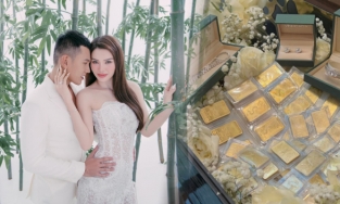 Đám cưới Phương Trinh Jolie - Lý Bình: Dàn phù rể 'mlem', mẹ chồng mang 88 lượng vàng đến đón dâu