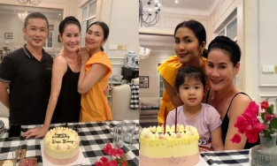 Tăng Thanh Hà lộ bắp tay 'lực điền' trong tiệc sinh nhật Thân Thúy Hà