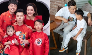 Ưng Hoàng Phúc ôm hôn con riêng 13 tuổi của vợ mỗi ngày