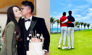 Matt Liu 'nương tựa' Hương Giang ở sân golf, netizen hóng đám cưới