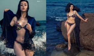 Phương Oanh mặc áo tắm nằm trên cát, dân tình phán: 'Đẹp hơn Ngọc Trinh'