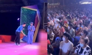 Hoài Linh tái xuất với sân khấu hội chợ, diễn hài nhưng khán giả không cười một tiếng?