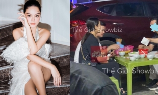 Bắt gặp Phạm Quỳnh Anh đi ăn vỉa hè cùng 'tình tin đồn', còn có 'người lớn' đi cùng