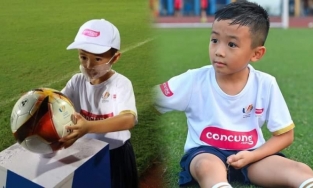 Cậu bé 'thần may mắn' của U23 Việt Nam trong trận mở màn bóng đá nam Sea Games 31 là ai?