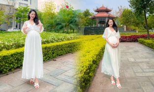 Việt Hoa 'Hương vị tình thân' bất ngờ đăng ảnh bầu, khẳng định phải bầu liền mấy đứa cho xinh lâu