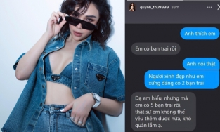 Bị gạ yêu trên mạng, Quỳnh Thư thật thà: 'Em có 5 bạn trai rồi, thật sự không thể yêu thêm'