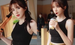 Ngọc Huyền 'Thương ngày nắng về' đẹp như nữ chính manga khi đi chơi bắn cung