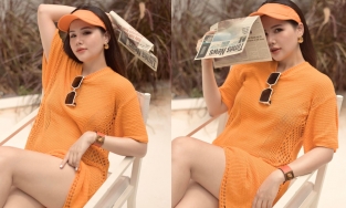 Phanh Lee diện đồ mặc nhà cũng chuẩn 'vợ sếp Tổng' dù bụng bầu, con mọn