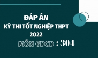 Đáp án đề thi môn GDCD mã đề 304 kỳ thi THPT Quốc gia 2022