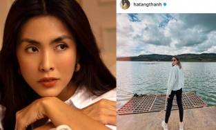 Tăng Thanh Hà lại 'mỏng dính', đôi chân khẳng khiu trong bức hình mới