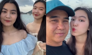 Lọ Lem - Hạt Dẻ nhà Quyền Linh rạng ngời như hai nàng Kiều với gương mặt tiết kiệm son phấn