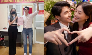 Bình An - Phương Nga vừa khoe giấy đăng kí kết hôn, bà trùm Hoa hậu đã 'dằn mặt'