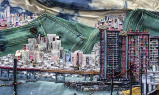 Nghệ sĩ Hàn tái chế quần jeans cũ thành những tác phẩm nghệ thuật