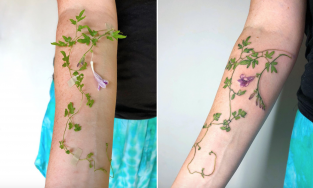Từ cô gái yêu thiên nhiên đến nữ nghệ sĩ xăm hình hoa lá