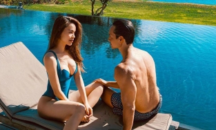 Bí quyết chọn đồ bơi đẹp từ một nửa xinh đẹp của những cặp đôi đình đám