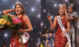 Mẫu váy Miss Universe 2020 diện trong đêm đăng quang được đính tay 40.000 pha lê