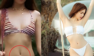 Ngọc Trinh đăng clip quảng cáo bikini nhưng mọi người chỉ thắc mắc vòng eo 56 đâu rồi!