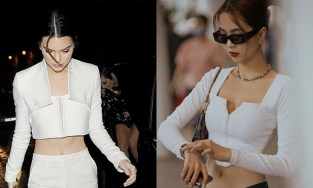 Không phải chị em sinh đôi nhưng Ngọc Trinh và Kendall Jenner diện đồ y đúc từ nhà ra phố