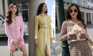 Học Hoa hậu chân dài nhất Việt Nam Lương Thuỳ Linh diện đồ đông ấm áp nhưng vẫn gợi cảm