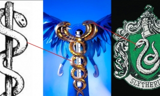 Biểu tượng ngành y trên quốc phục của Thuỳ Tiên giống logo nhà Slytherin truyện Harry Potter?