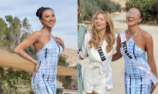 Kim Duyên lộ eo kém thon khi đọ dáng cùng thí sinh Miss Universe: Do góc chụp hay váy áo 'hãm hại'?