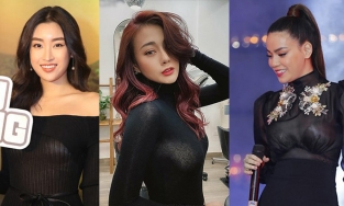 Áo đen mỏng + 'phụ tùng' trắng: Combo nhân đôi kém duyên nhưng vẫn được nhiều sao Việt lăng xê