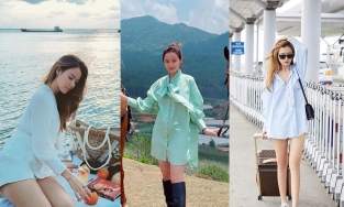 'Xào đi, xào lại' 5 chiếc áo sơ mi này, Midu cân mọi phong cách 