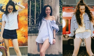  Sở hữu đôi cực phẩm cỡ nào mà Hiền Thục tự tin diện đồ như học sinh dù đã 40 tuổi?