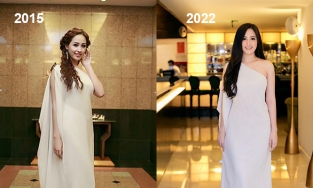 Mai Phương Thúy khẳng định nhan sắc vượt thời gian khi tái hiện khoảnh khắc 'nữ thần' 7 năm về trước