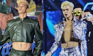 Trọng Hiếu nhuộm tóc vàng như Songoku, khoe múi 'mlem' với áo croptop ở Street Dance Vietnam