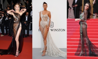 Váy 'tai tiếng' của Ngọc Trinh không phải là thiết kế xuyên thấu duy nhất tại LHP Cannes