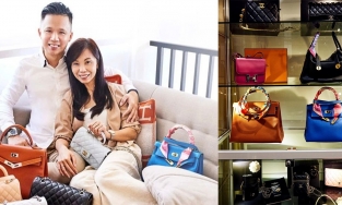 Cặp vợ chồng sưu tầm 70 chiếc túi hiệu để làm 'của hồi môn' cho 3 con gái