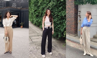 Quần ống rộng sẽ giúp bạn thăng hạng phong cách tuyệt đỉnh nếu khéo léo phối hợp với 5 kiểu áo sau