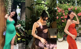 'Tiểu tam quốc dân' Karen Nguyễn -  'Hân Tuesday' bầu bì vượt mặt vẫn ưu tiên váy bó sát 