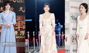 Song Hye Kyo bị fan Hàn chê thời trang thảm đỏ nhàm chán: Bao nhiêu năm cũng chỉ có 1 kiểu đầm