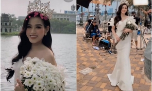 Hoa hậu Đỗ Thị Hà diện váy thiên nga đụng hàng cả dàn Hoa hậu Việt