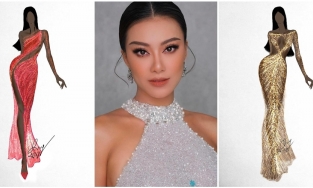 Xem này, Kim Duyên được fan vẽ tặng nhiều mẫu váy dạ hội trông 'ra gì' phết