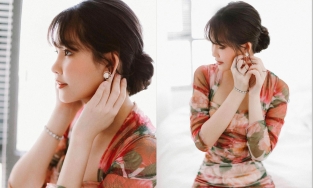 Bỏ làm Hoa Hậu Đại Dương, Lê Âu Ngân Anh trở thành giảng viên đại học, diện đồ hiệu tiền tỷ đi dạy