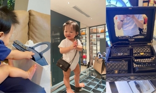 Không hổ danh rich kid, con gái Cường Đô La sở hữu BST hàng hiệu đỉnh cao