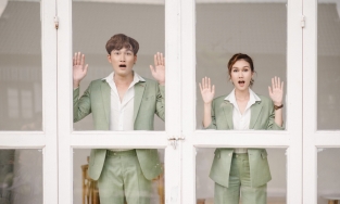 Diện đồ đôi đẹp như cặp đôi 'phi công trẻ lái máy bay bà già' Đình Tú - Hương Giang