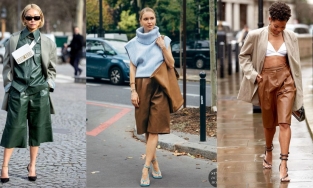 Mặc bermuda vải da sành điệu như fashionista thế giới