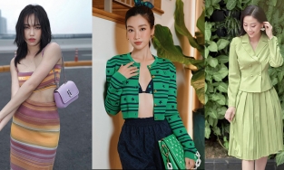 Thời trang cô dâu tháng 10 Vbiz: Diệu Nhi thăng hạng phong cách, Đỗ Mỹ Linh trưng dụng hàng hiệu