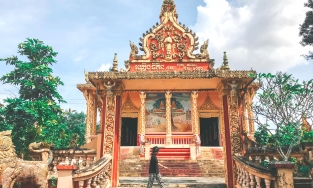 Chùa Som Rong, ngôi chùa mang kiến trúc Khmer khiến 'team sống ảo' say mê