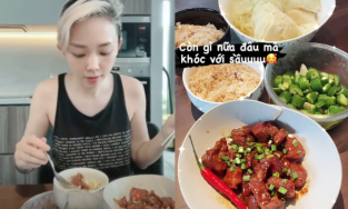 Lương Thuỳ Linh chán làm bánh, chuyển sang 'hệ cơm nhà”; Đỗ Mỹ Linh ăn cuốn